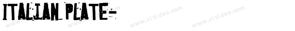 Italian Plate字体转换